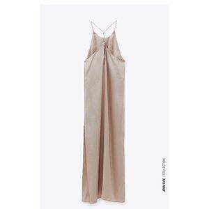 Zara nude slip dress